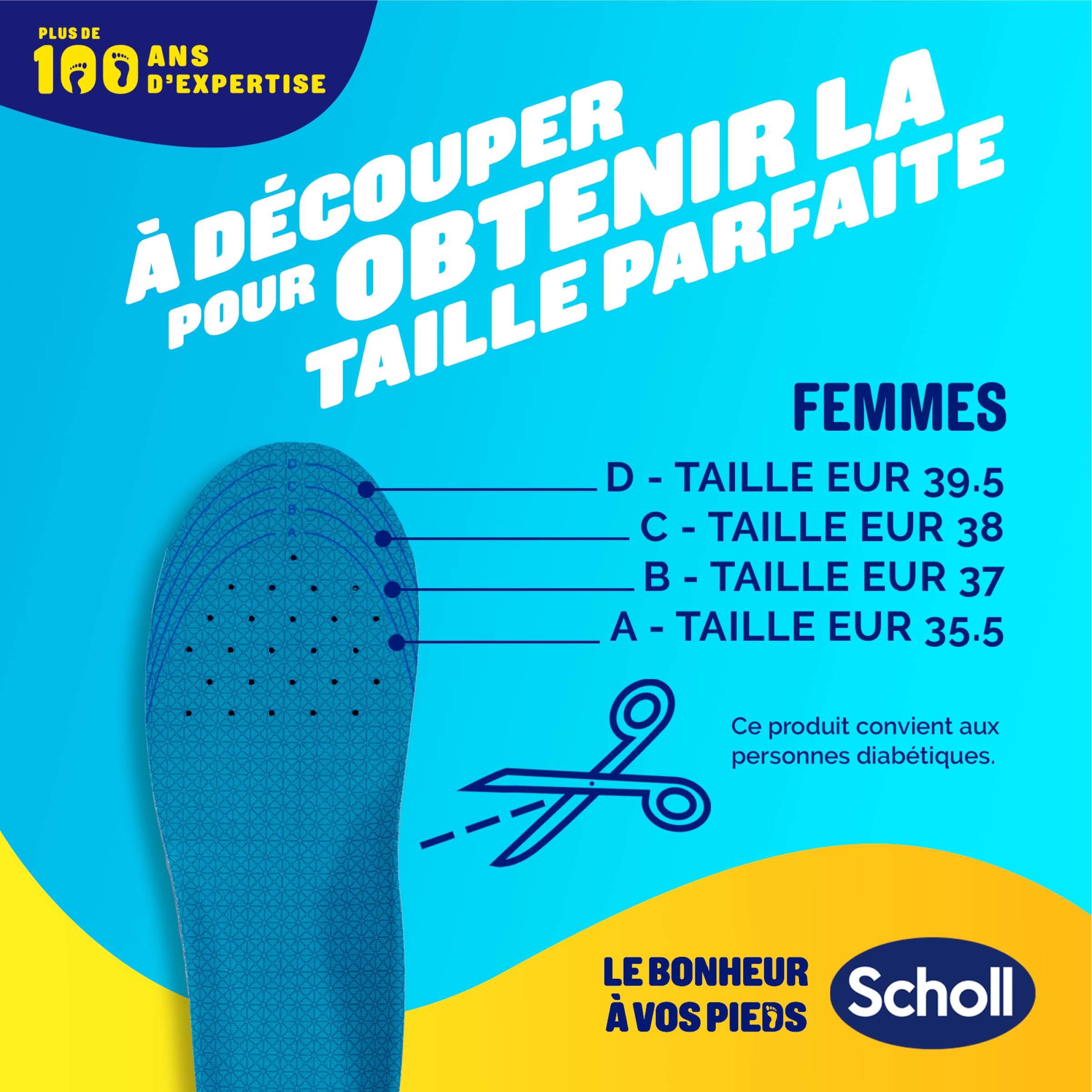 Scholl Wkładki GelActiv Professional - Damskie buty robocze - Dla długotrwałego komfortu z amortyzacją wstrząsów i wzmocnioną amortyzacją dzięki technologii GelWave - Rozmiar 35,5 do 40,5