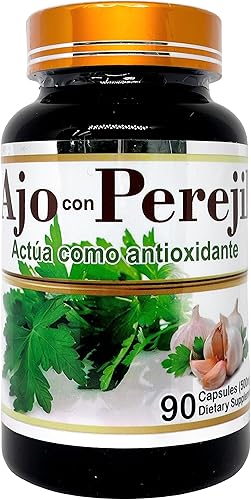 AJO con Perejil (extracto de ajo y perejil) 500mg 45 porciones disponible en Yaxa Peru
