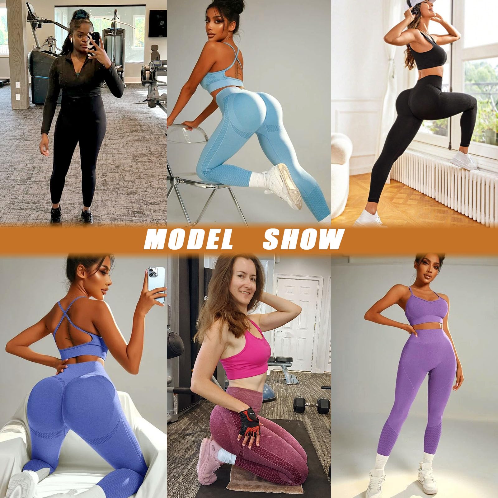 Damskie legginsy sportowe Push Up Booty Scrunch Legginsy wyszczuplające spodnie na siłownię z wysokim stanem matowe bezszwowe legginsy antycellulitowe joga fitness
