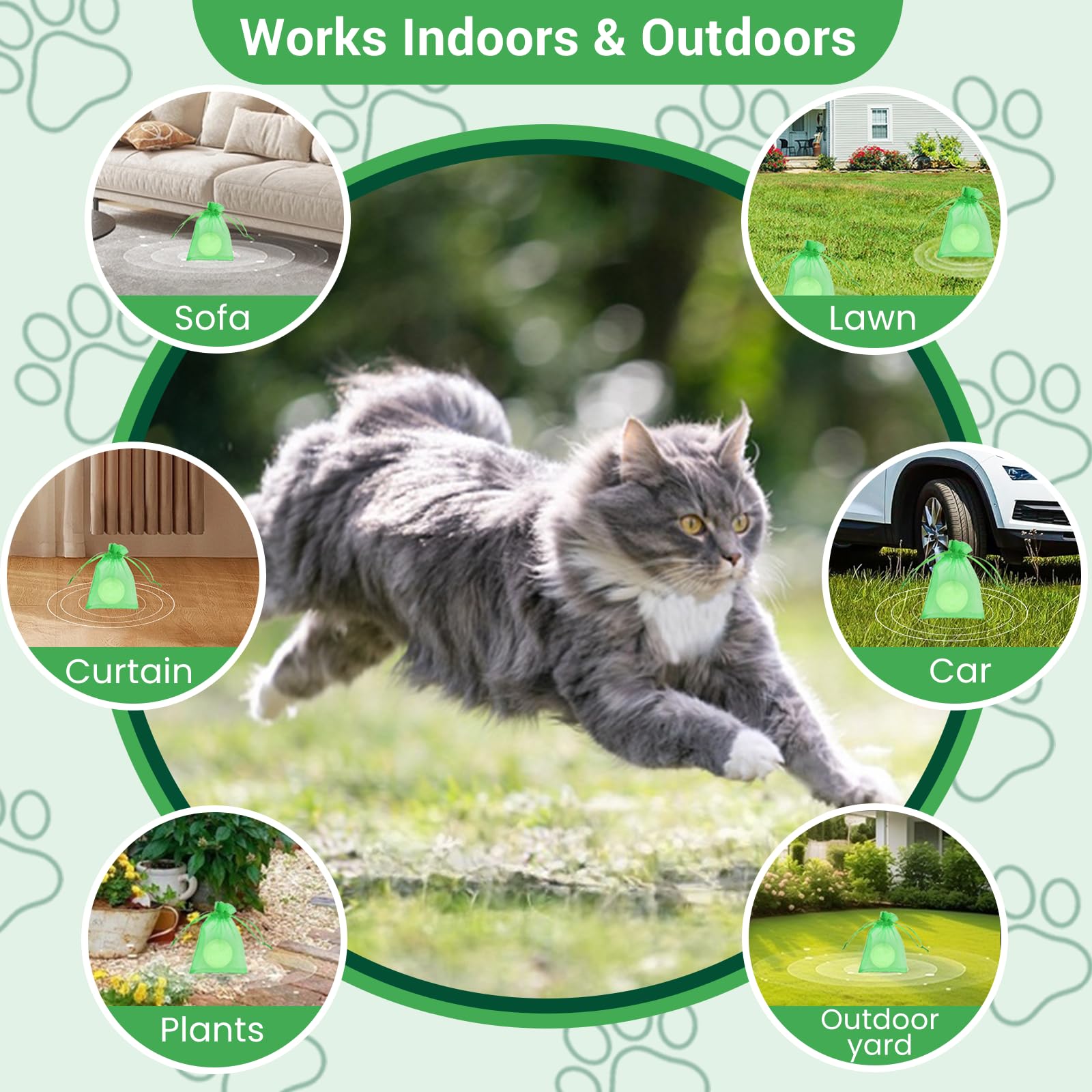 Fedulili 100% Natural Ingredients Cat Deterrent Ball 1 3