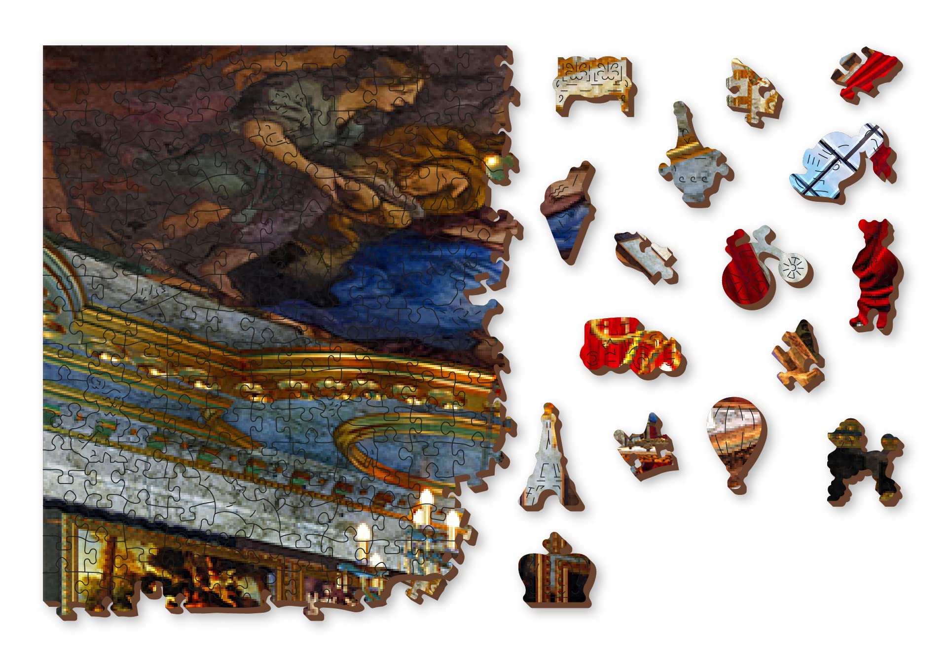 Wooden.City 2000 Elementów Drewniane Puzzle - Zabawka I Unikalne Puzzle Dla Dzieci I Dorosłych - Piękna Układanka Z Układanką Z Niezwykłymi Kawałkami Zwierząt - Puzzli - Idealny Prezent Urodzinowy