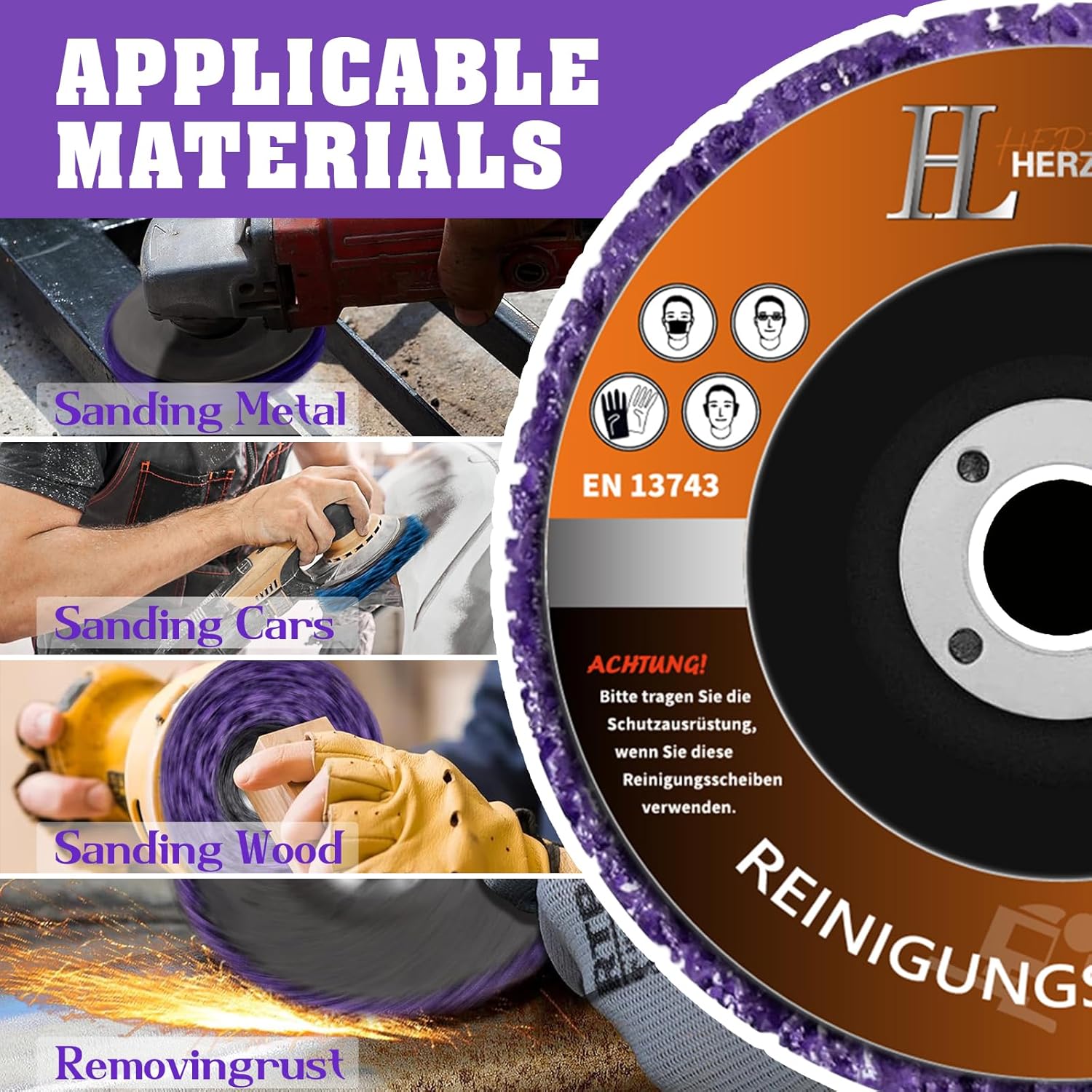 Angle Grinder Attachments-Discs Stripping for Wheel Remove Paint Coating Rust Welds Oxidation (5Pcs-5‘’ x 7/8‘’)