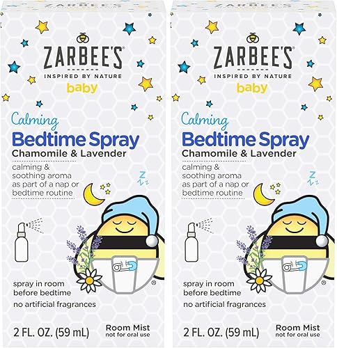 Miniatura 10 de Zarbee's Spray para dormir para bebé; spray calmante para dormir con lavanda natural y manzanilla para ayudar a la rutina nocturna del bebé; botella