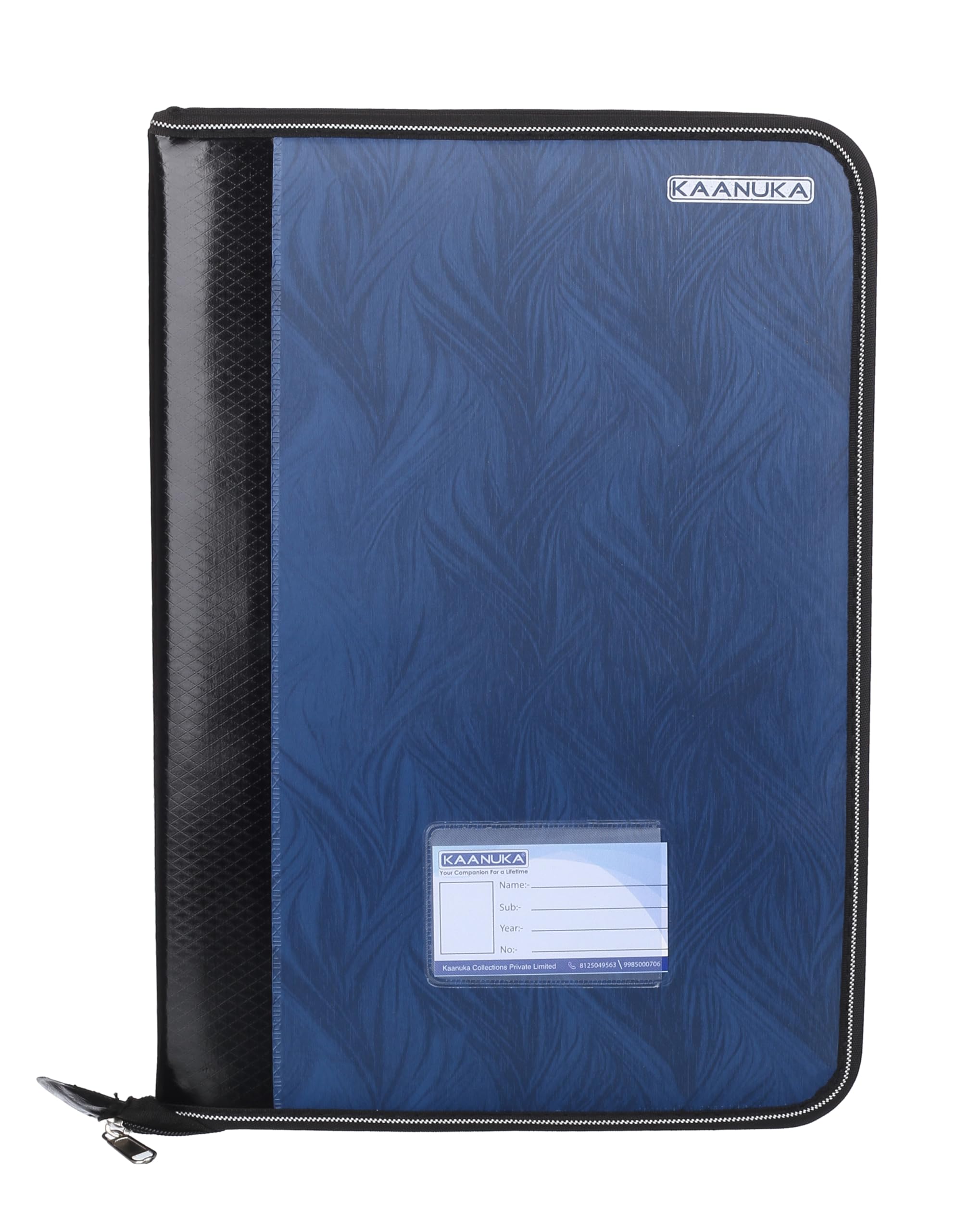 KAANUKA PU Leather Executive Portfolio File Folder – Legal Size Document Holder with 20 Leafs/Pockets, Certificate Organizer, Professional Zip File for Office, School & Business Use-image-46