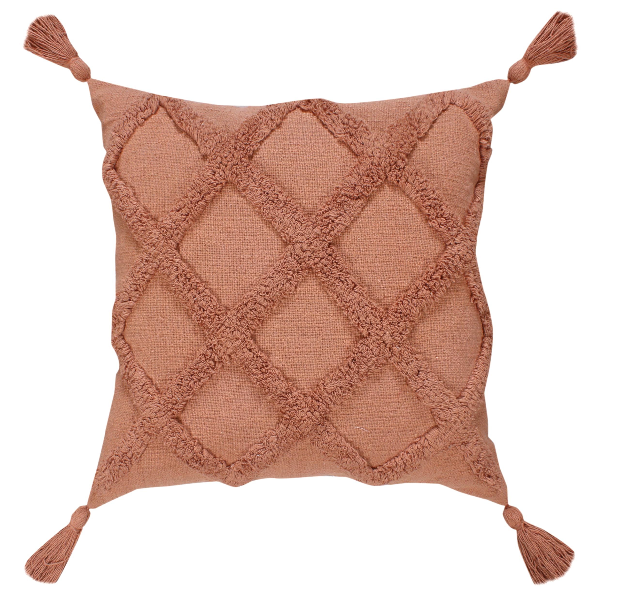 Parklane Woven Pillow, 18"x18", Pink