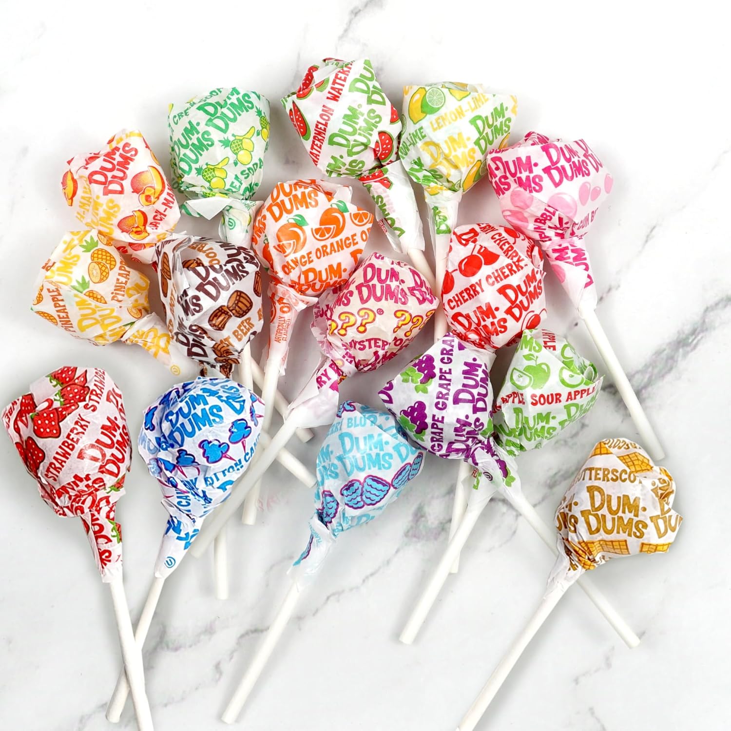 DUMDUMS Original Mix Lollipops, 4 lb Bag (240 Pieces Approx.), Gluten Free Hard Candy, Assorted Flavors, Individually Wrapped Lollipops, The Hampton Popcorn & Candy Company