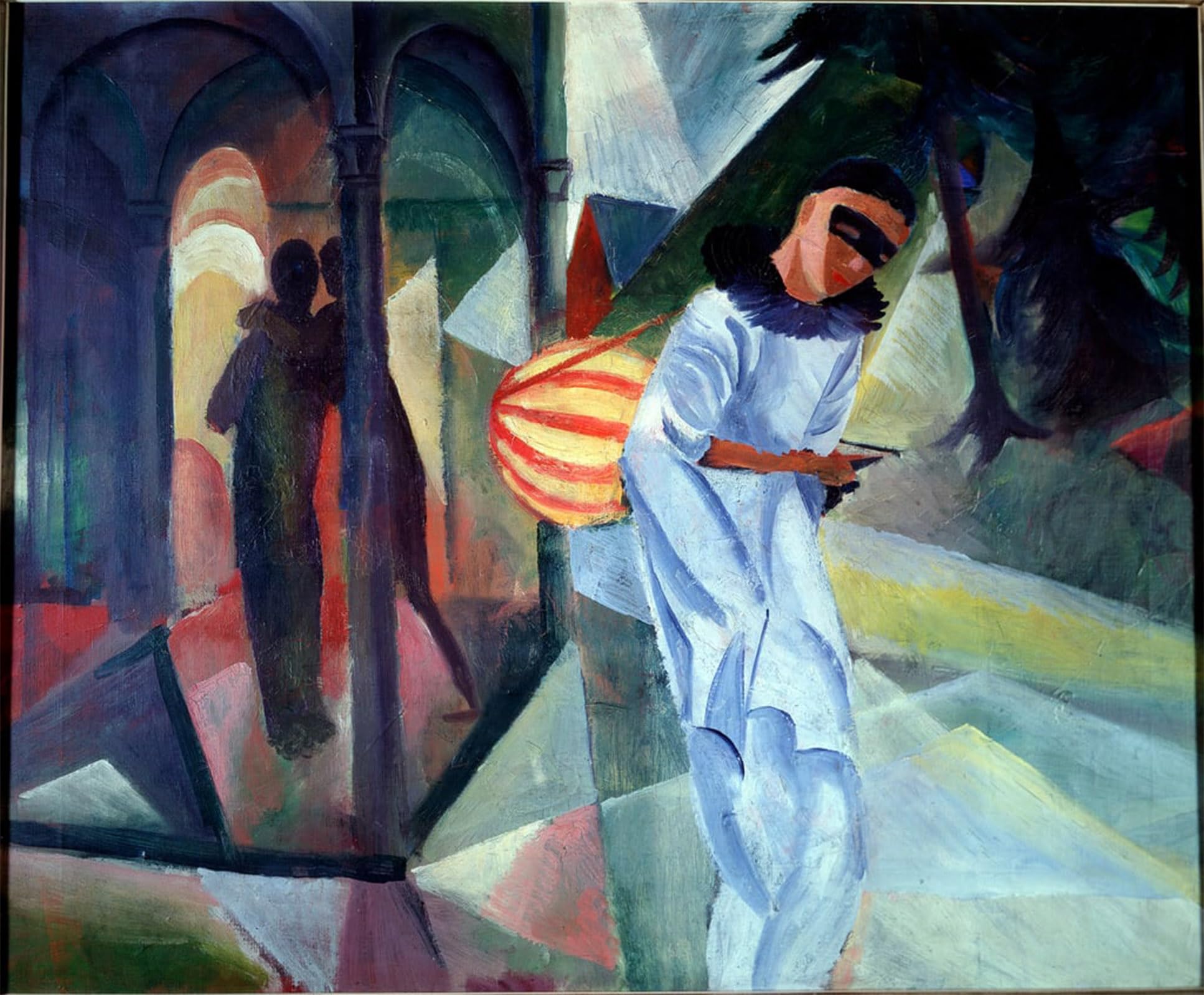 SERENDIPITP Aesthetic Poster Photo Wall Print Retro Picture Pierrot by August Macke Modern Wall Artwork for Home Decor 60x90cm