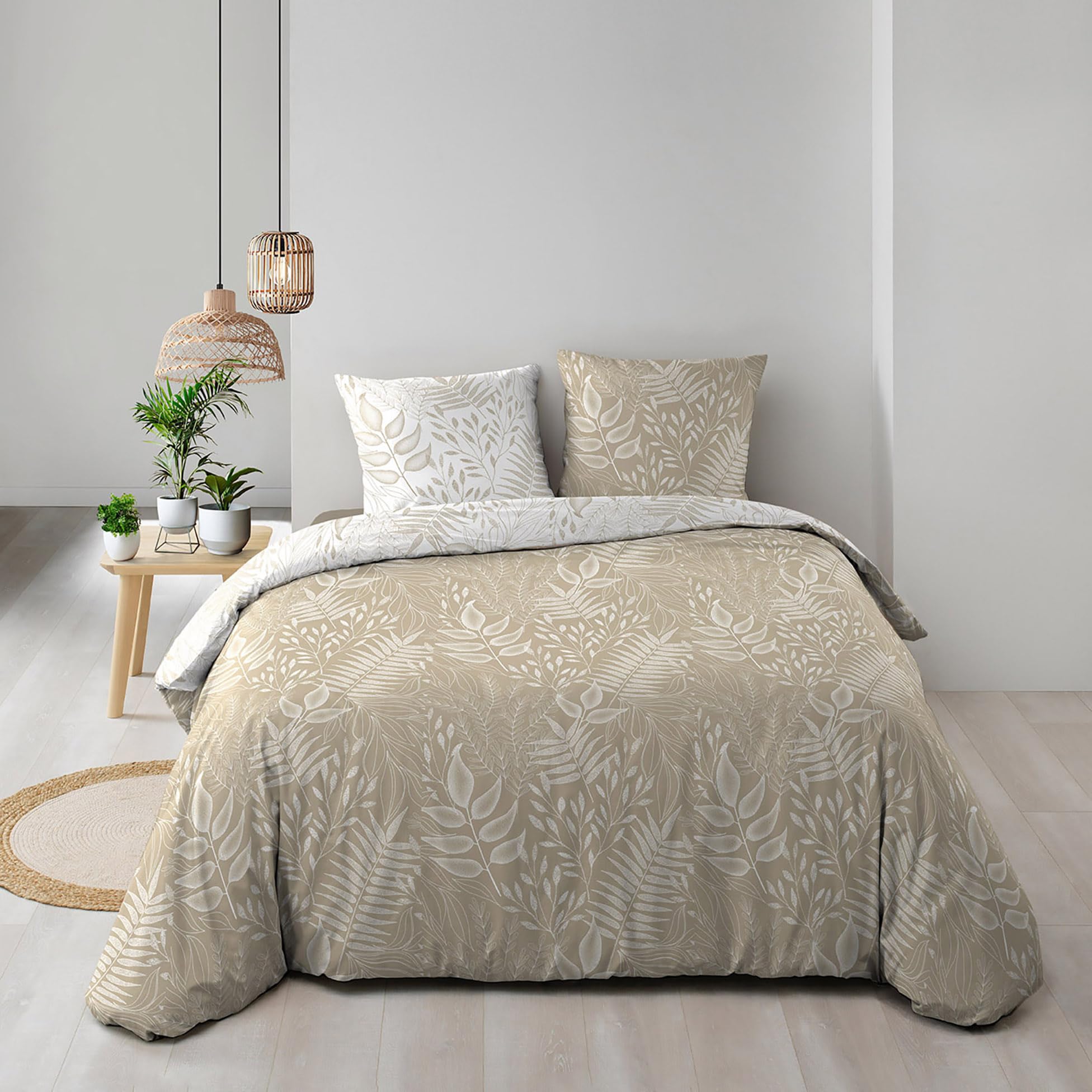 douceur d'intérieur, 3-częściowy zestaw (240 x 220 cm) Cassia, dwustronny - 100% bawełna