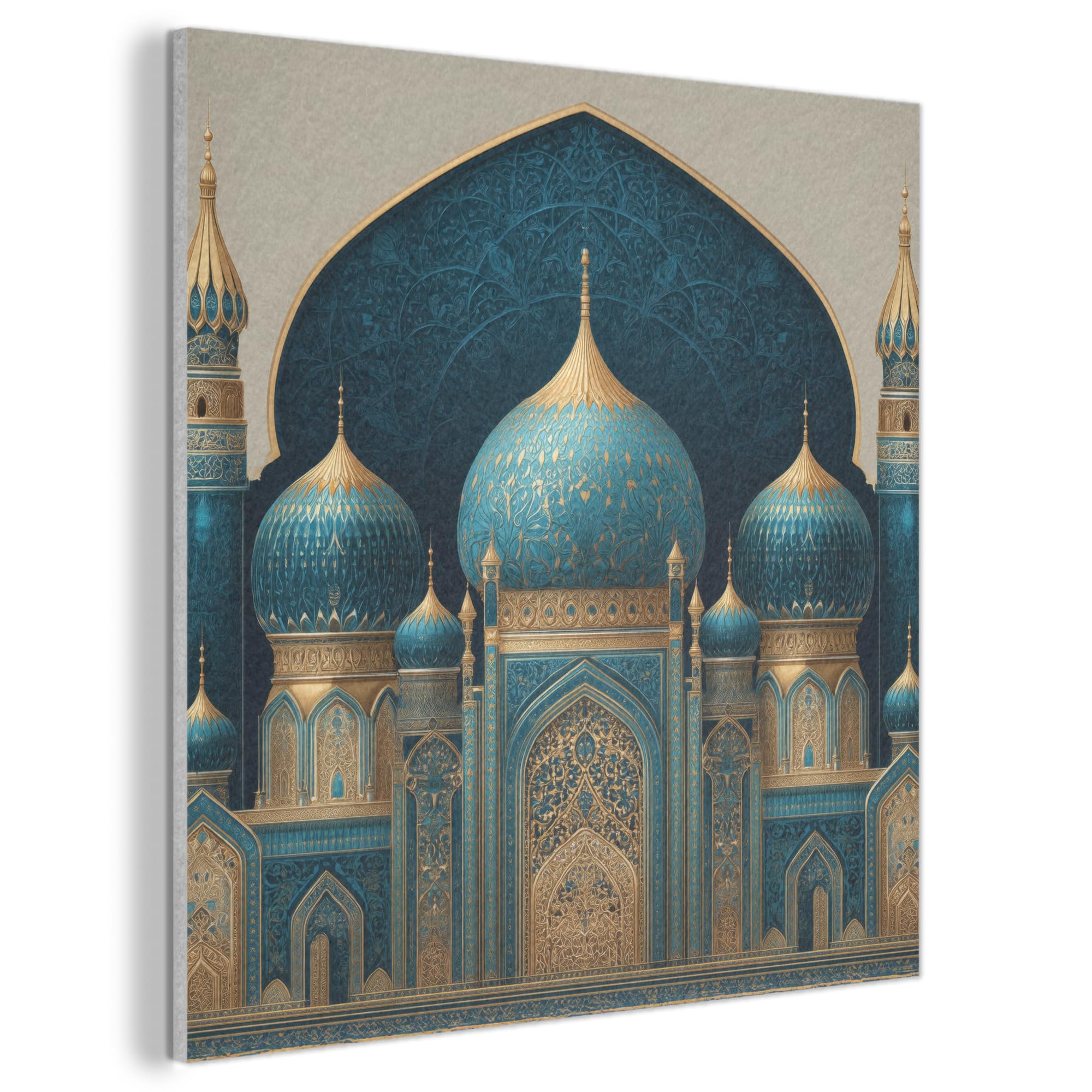 MuchoWow© Felt Panel 80x80 cm Room Style Piece Wallfillers Visual Display Decoration Wall Art Domes - Blue - Mosque