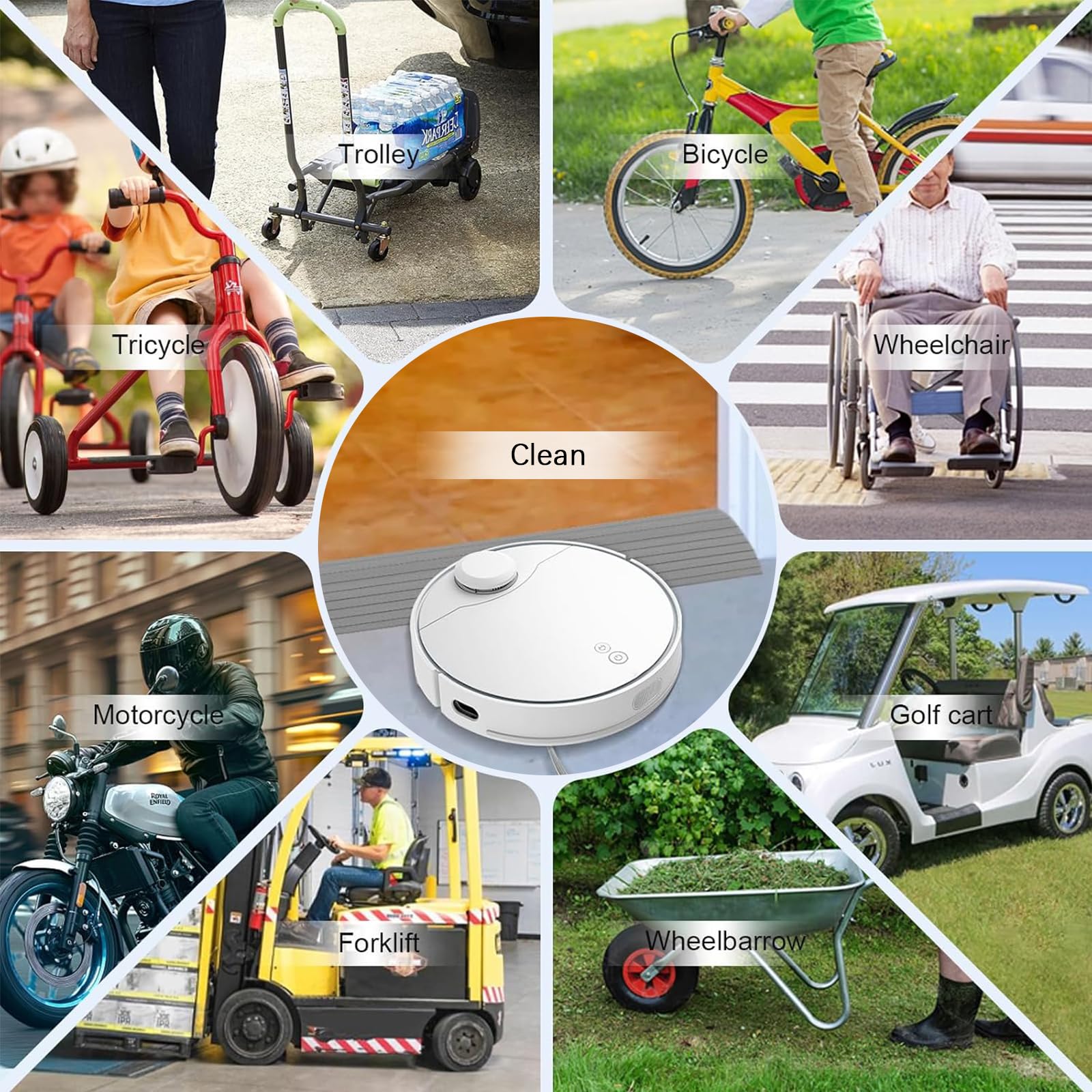 Rampa per Gradini Disabili, Lunghezza 1m maximale : 800 kg - Rampe pour fauteuil roulant, aspirateur, robots, poussettes ou scooter électrique (grigio, Altezza 3 cm, larghezza 8 cm)