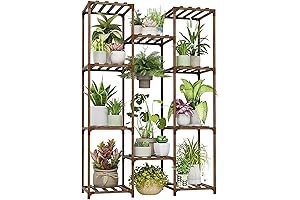 Bamworld Plant Stand Indoor: Tall, Sturdy Flower Holder for Multiple Plants