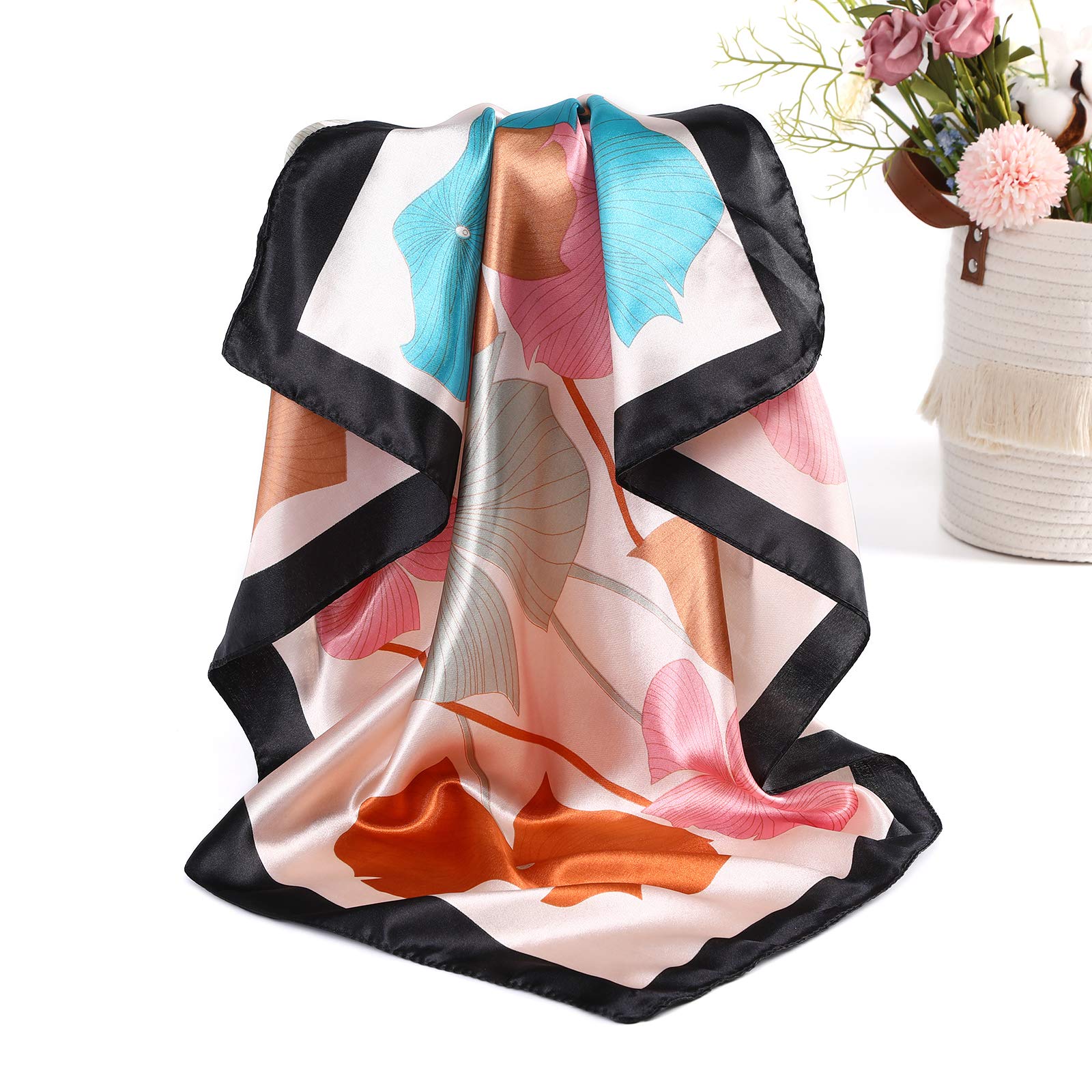 AWAYTR Satin Head Scarf Scarf Femme (lot de 3)