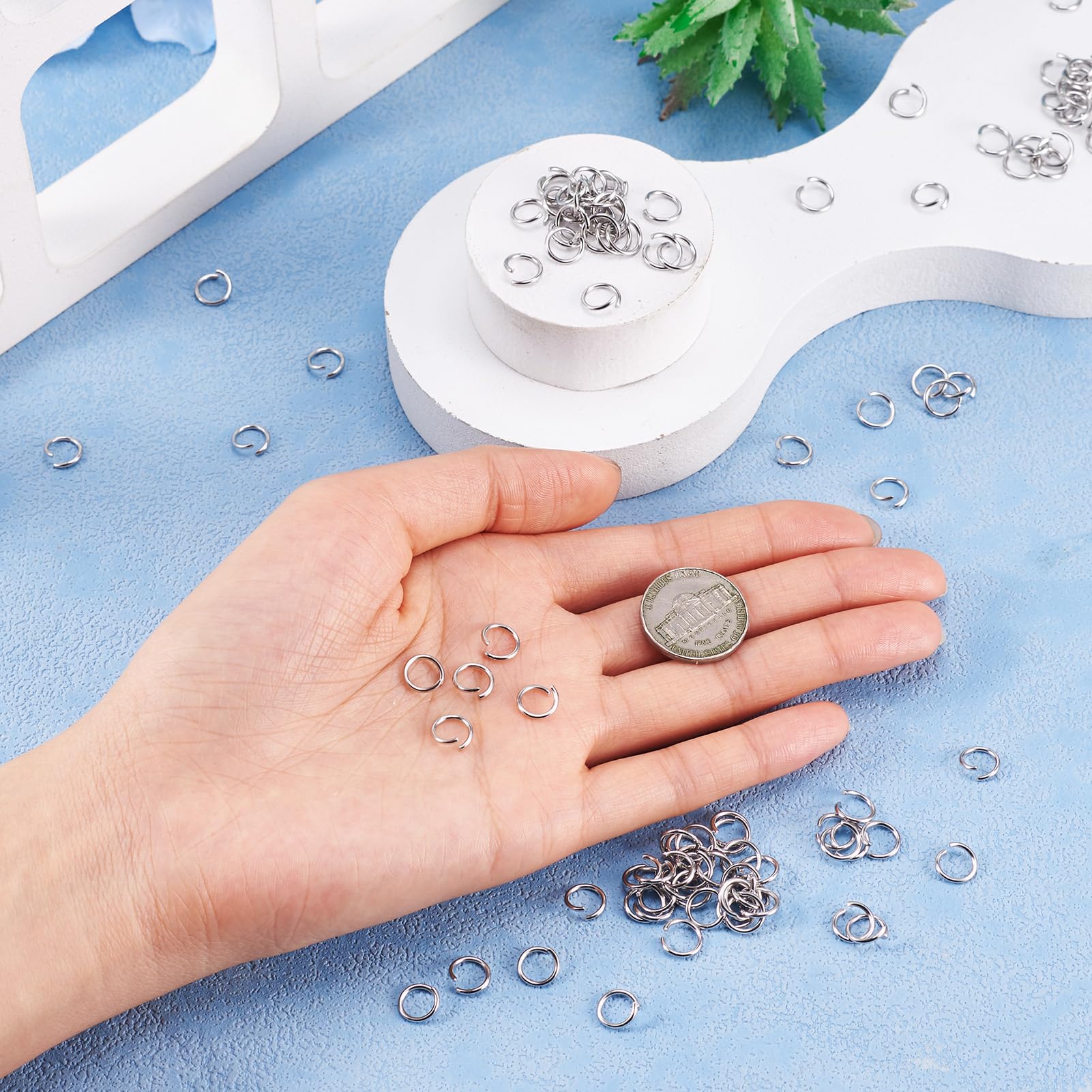 Craftdady 2000PCs RVS Open Jump Ringen 7mm Rond 1mm Dikke Connectoren Voor Sieraden Maken