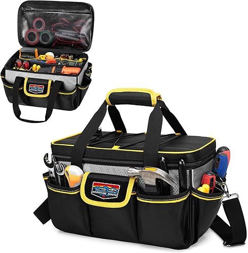 Bolsa de herramientas pequeña de alta resistencia, organizador de almacenamiento de herramientas de 12 pulgadas para hombres, bolsa de trabajo