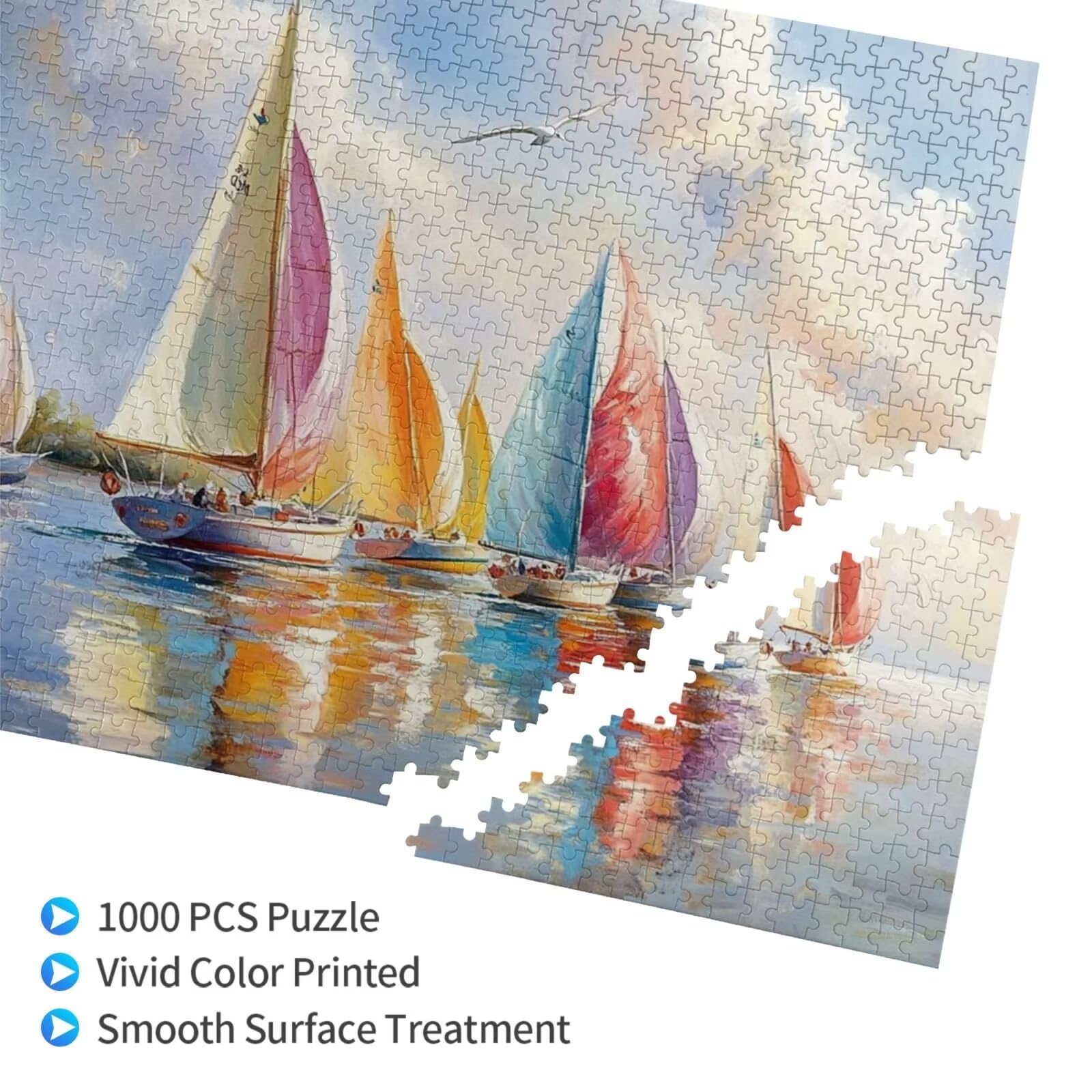 Puzzle dla dorosłych 1500, puzzle morskie, kreatywne drewniane układanki dla dorosłych początkujących, zabawne i kolorowe wymagające gry, wystrój pokoju, prezenty dla kobiet prezenty dla mężczyzn