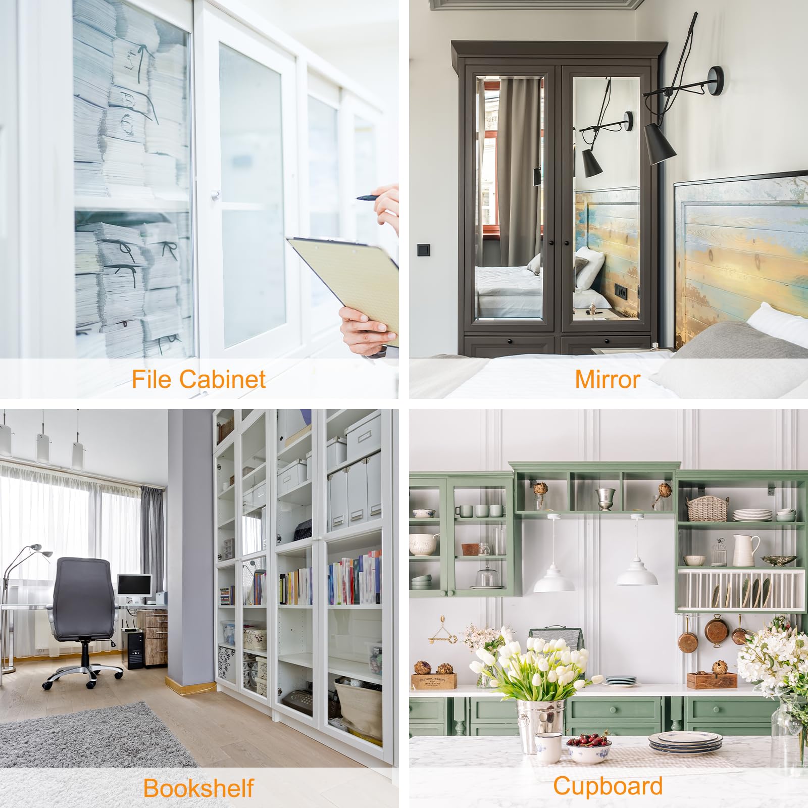 Clip Per Fissaggio Vetro Mobile - 30 Pezzi Trasparenti Con Viti, Per Ante Armadi E Specchi - Foto 6