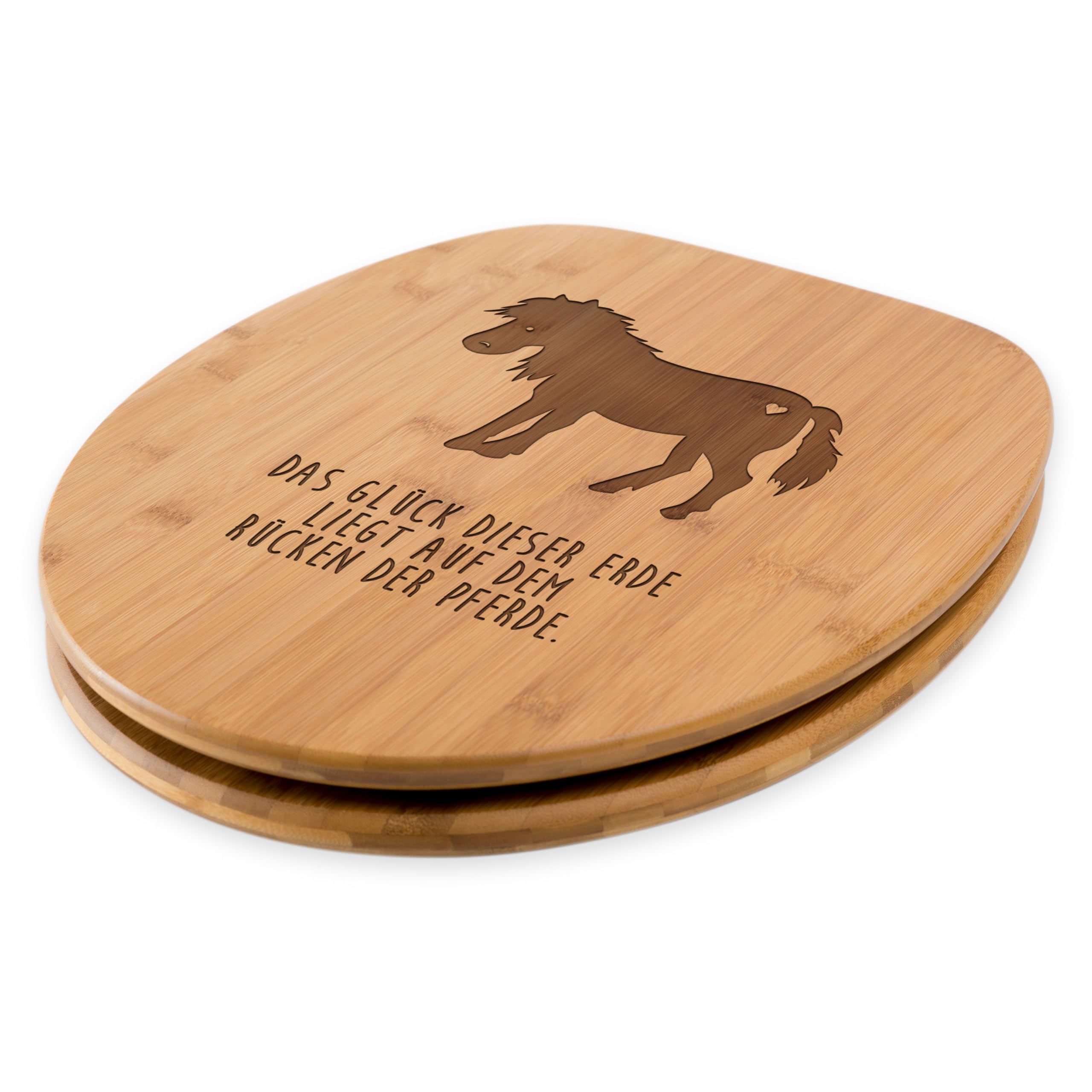 Mr. & Mrs. Panda WC Sitz Pony - Geschenk, Pferd, Pferdeäpfel, Klobrille, Toilette, Reiterferien, Klodeckel, WC-Sitz, Toilettendeckel
