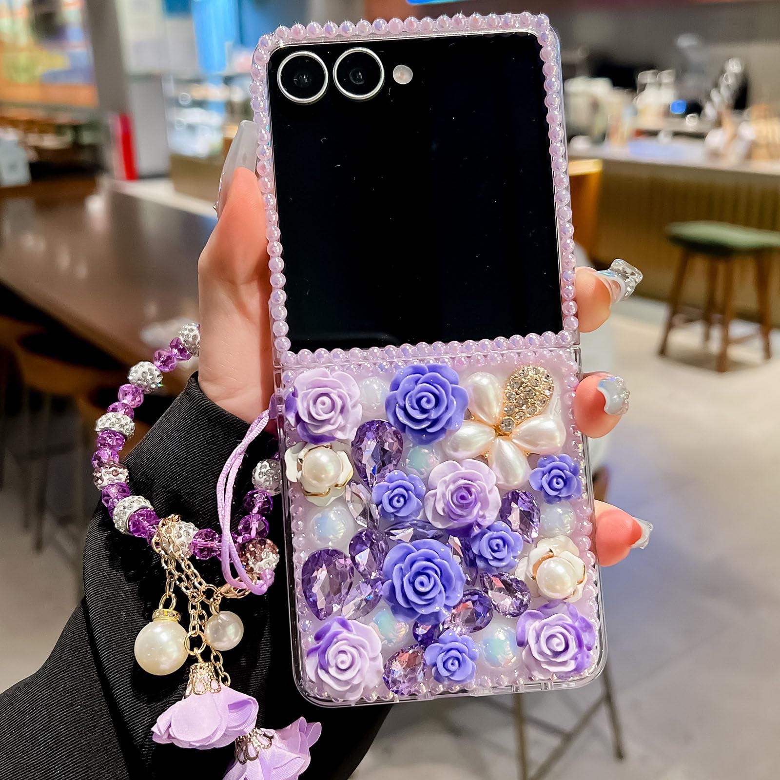 Amazon.co.jp: Changjia Samsung Galaxy Z Flip 7用 キラキラ光る