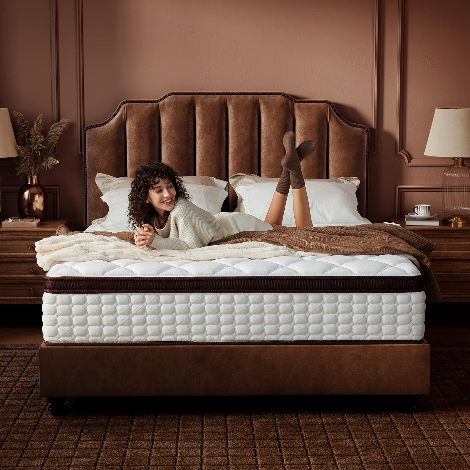 Photo 1 of PSYNOVA 14 Inch Queen Hybrid Mattress, Supportive Medium-Firm Hybrid with Reinforced Pocket Springs & Memory Foam, Targeted Pressure Relief, Cooling Airflow, CertiPUR-US Certified