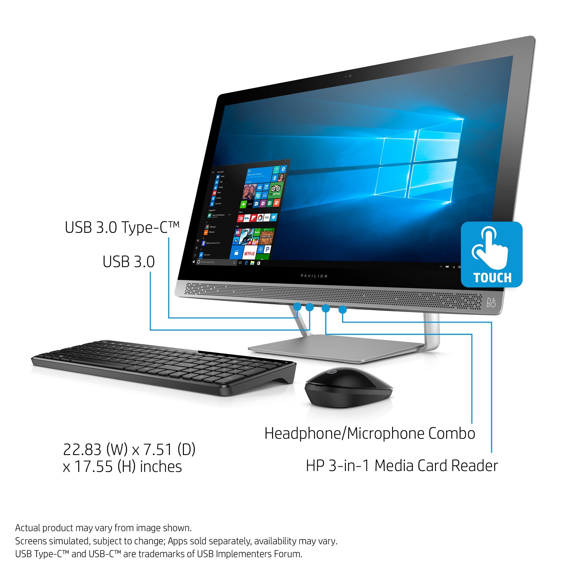 Amazon.com: HP Pavilion 24-b223w 23.8in All-in-One PC, Intel
