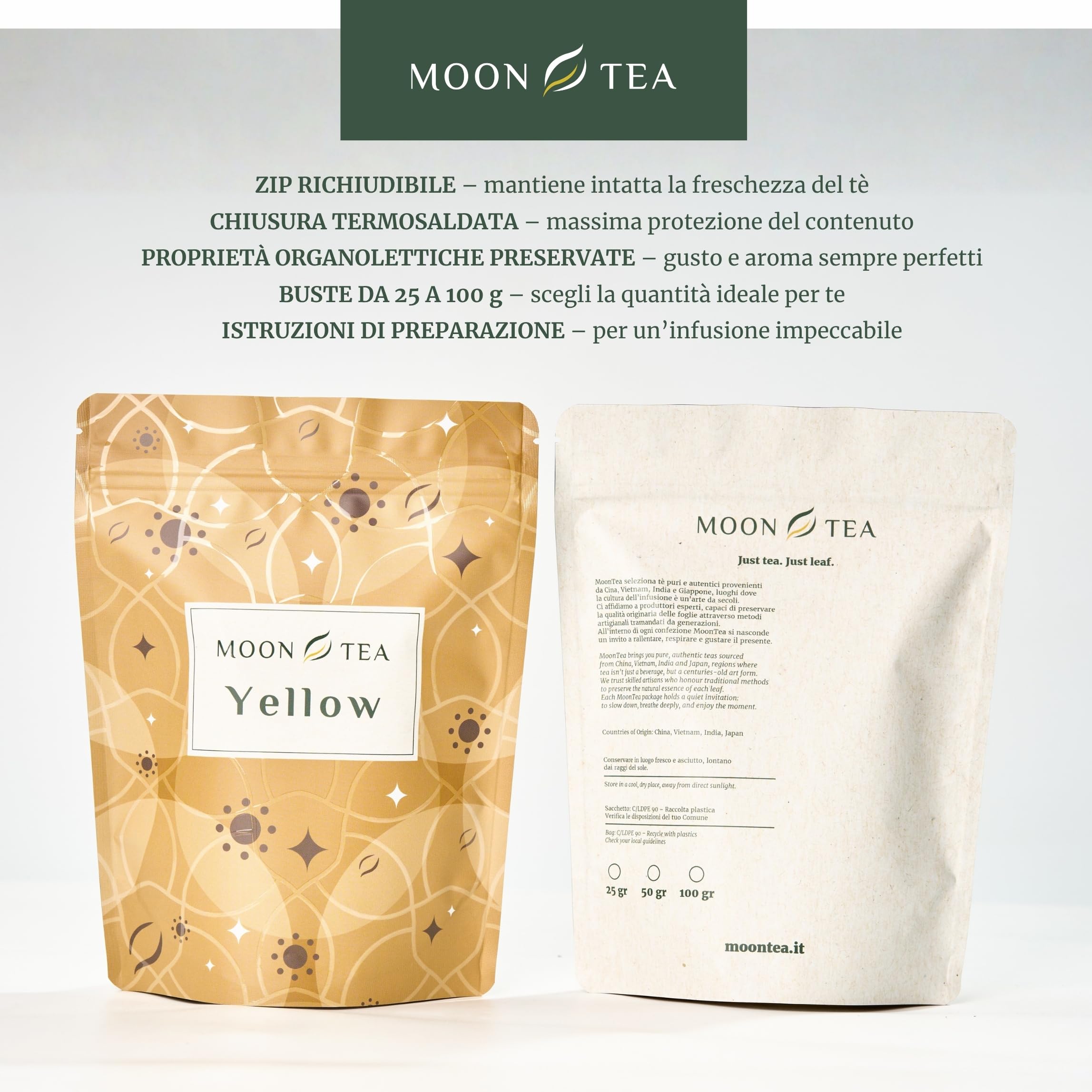 MoonTea | Tè Giallo Huoshan Huang Ya - 100 g | Tè Cinese in Foglia