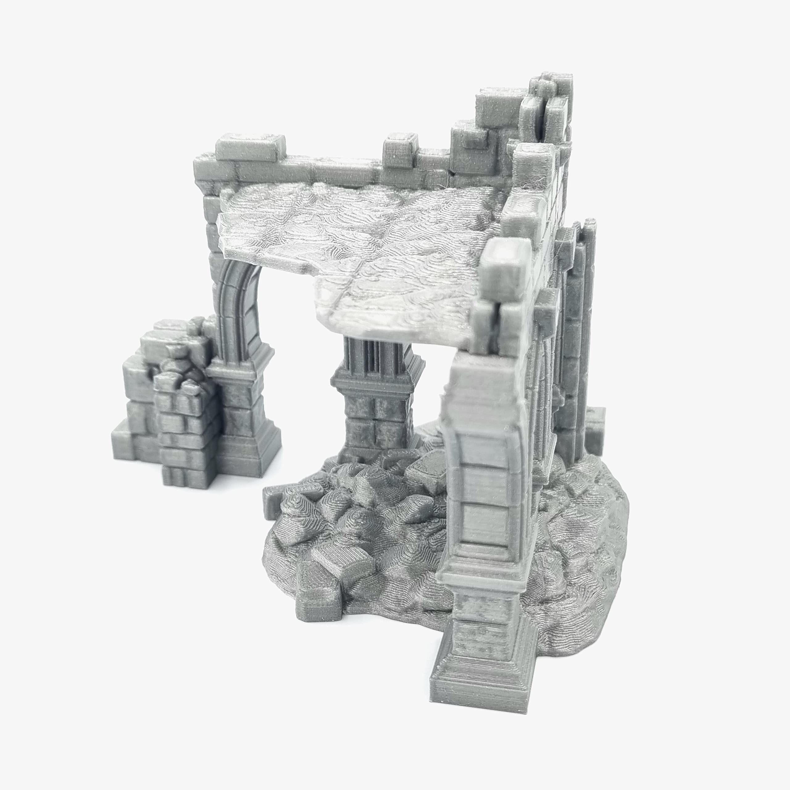 QP3D - Murs en Ruine de Combat, Paysage de Terrain 28-32 mm pour Wargames et RPG, Accessoires DND, D&D, Impression 3D