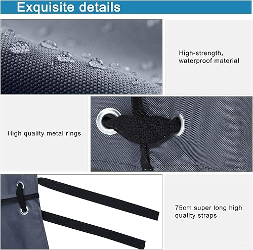 Miniatura 127 de ABCCANOPY Funda universal para mesa auxiliar de patio, para exteriores, pequeña cubierta impermeable y a prueba de polvo, marrón beige, 42 x 24 x 18