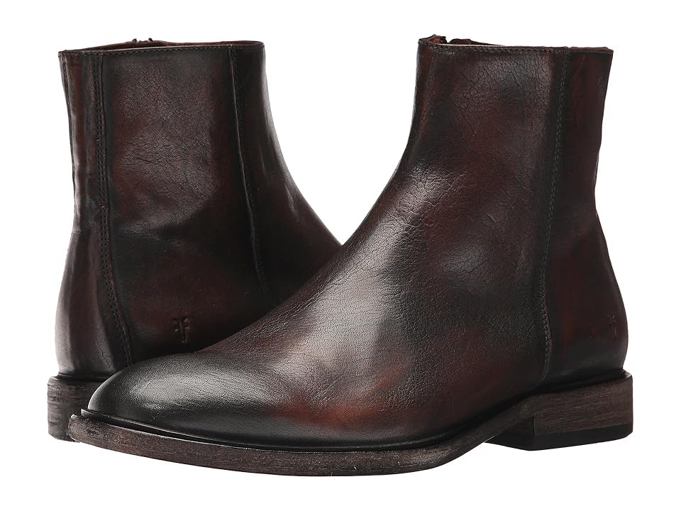 

Frye Chris Inside Zip (Cognac Full Grain Brush-off) Men's Boots