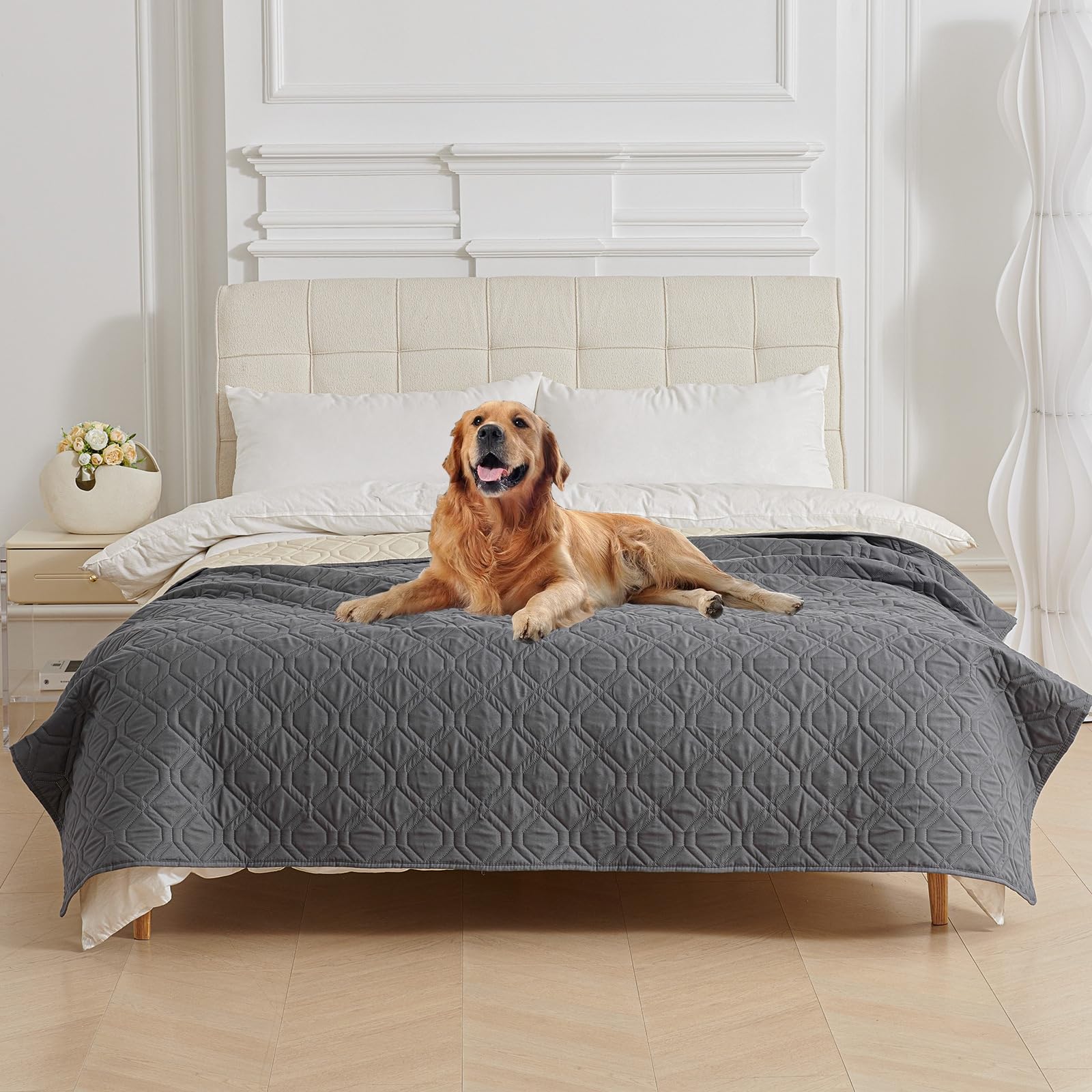 Morbuy Empapadores Cama Lavables Reutilizables para Adultos Niños Empapadores Cama Impermeable Absorbentes como Salvacamas para Incontinencia, Mayores (210*260cm,8 Caqui)