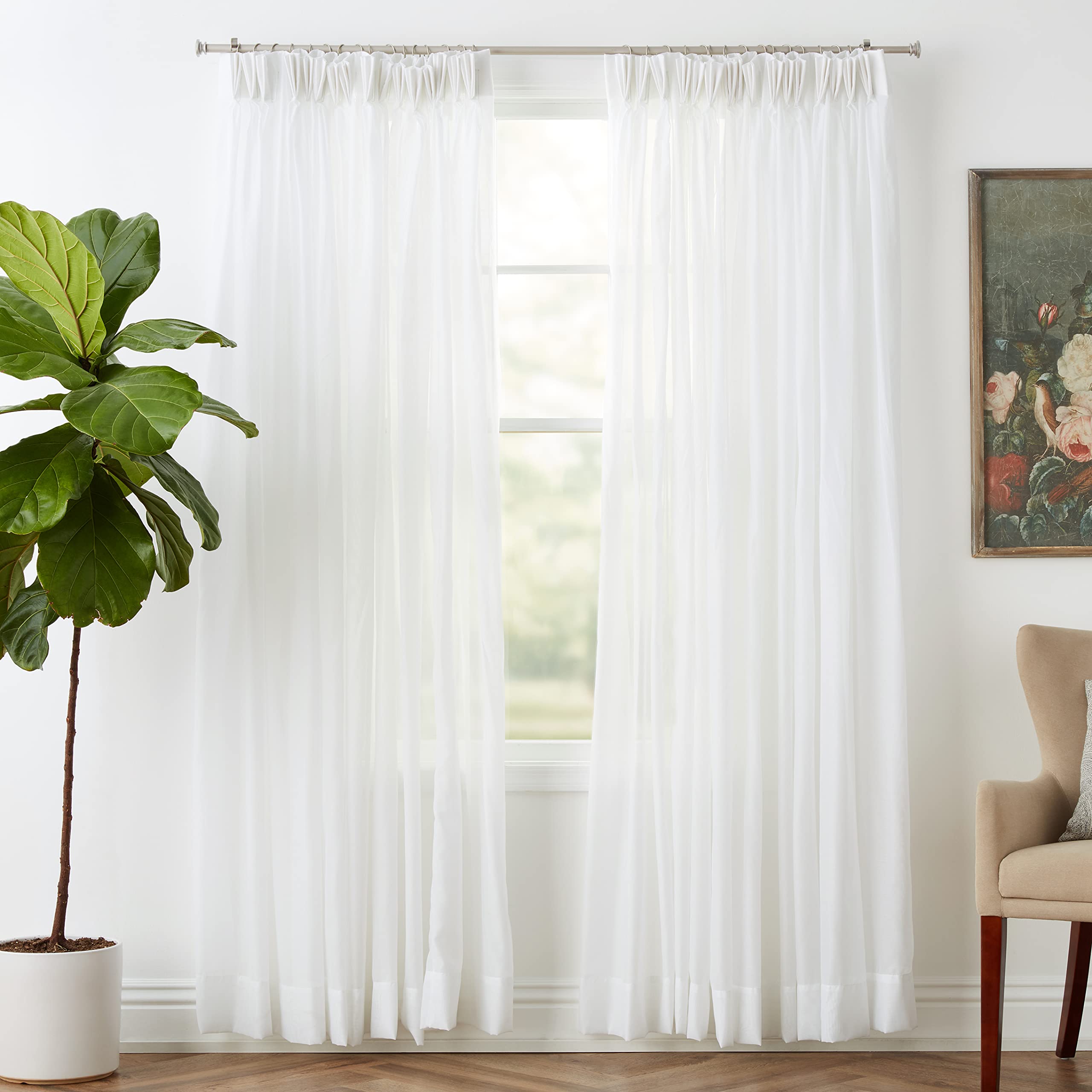 Amazon｜Stylemaster ピンチ式プリーツカーテン 輝きのある