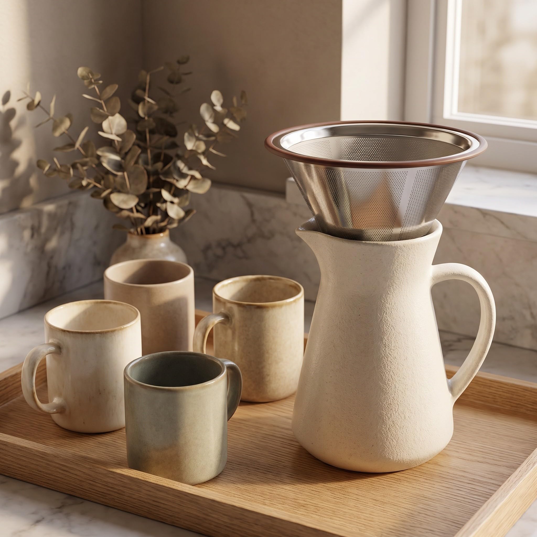 2 filtri per caffè a goccia, cono a rete a doppio strato, senza | Design riutilizzabile, filtro per caffè in acciaio inossidabile per casa o viaggi, resistente alla ruggine, non necessita di