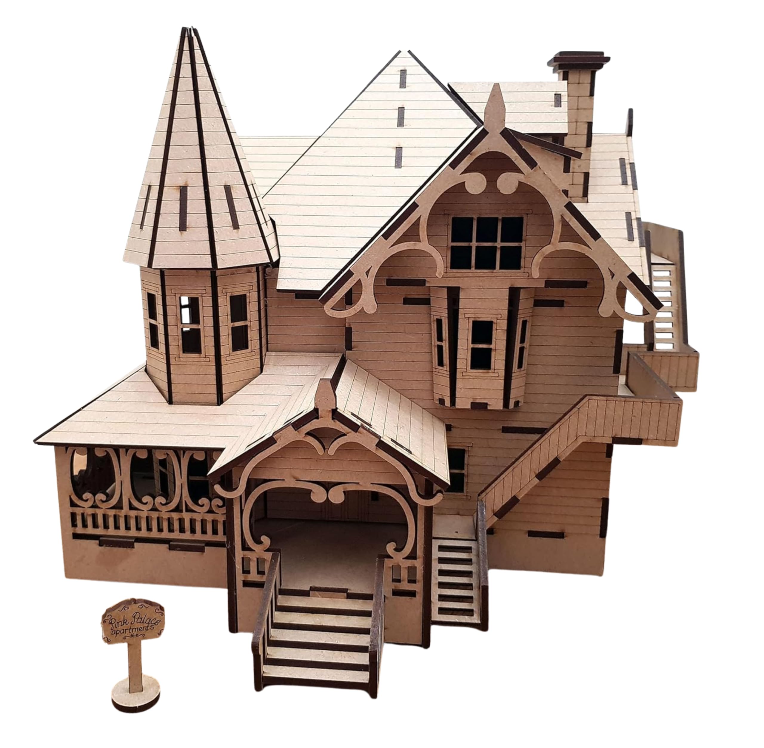Pink Palace Apartments Coraline Movie Dolls House Model Kit