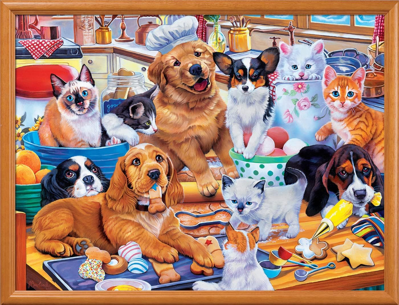 MasterPieces 300 Piece EZ Grip Jigsaw Puzzle - Baking Cookoff - 18"x24"