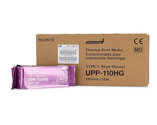 Sony UPP-110HG Papel de imagen de video para impresión térmica 1 caja 10 rollos