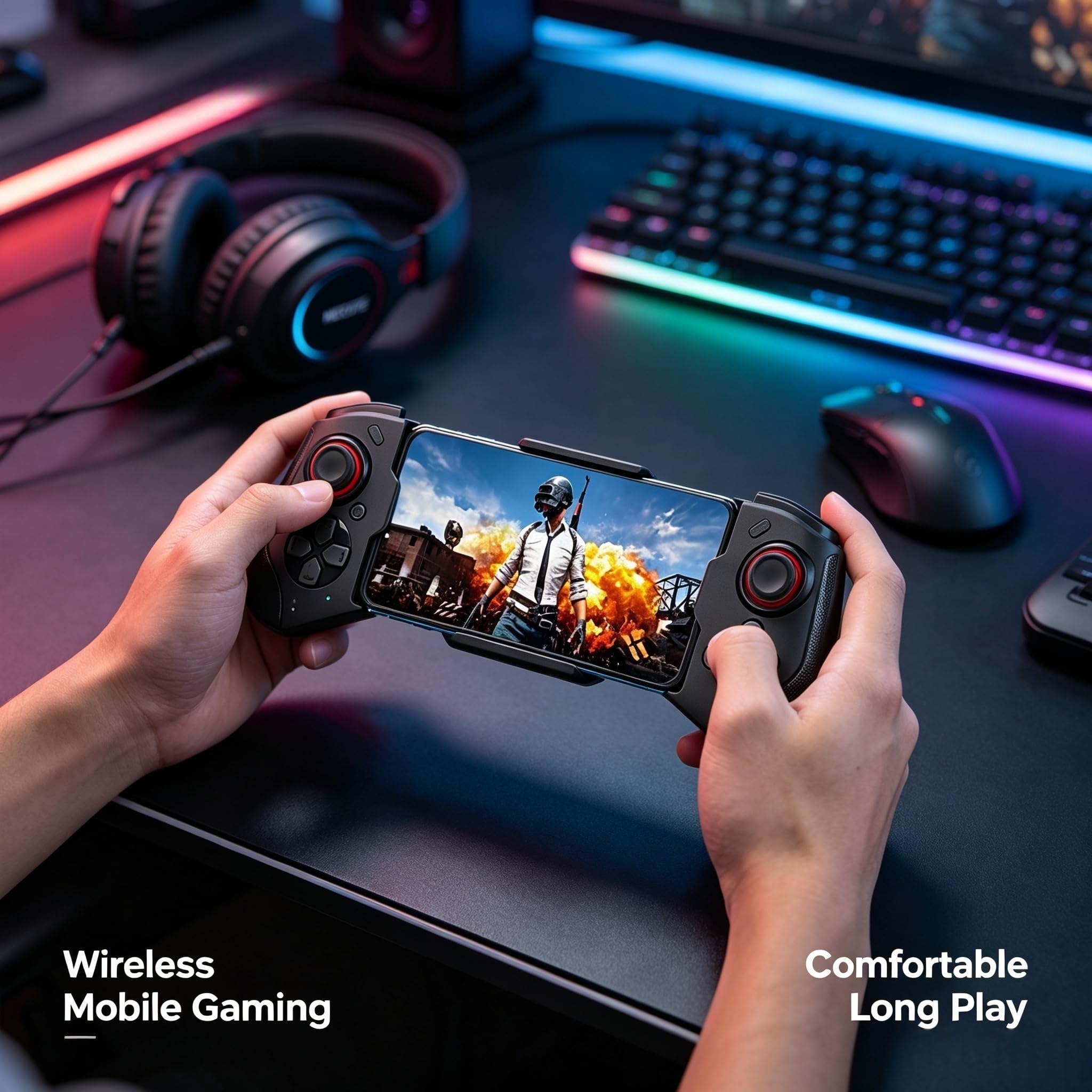 Controlador de Juegos Móvil Inalámbrico, Compatible con IOS y Android, Pc