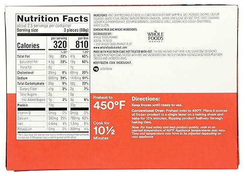 Miniatura 2 de 365 by Whole Foods Market Frozen Mozzarella Sticks 8 onzas