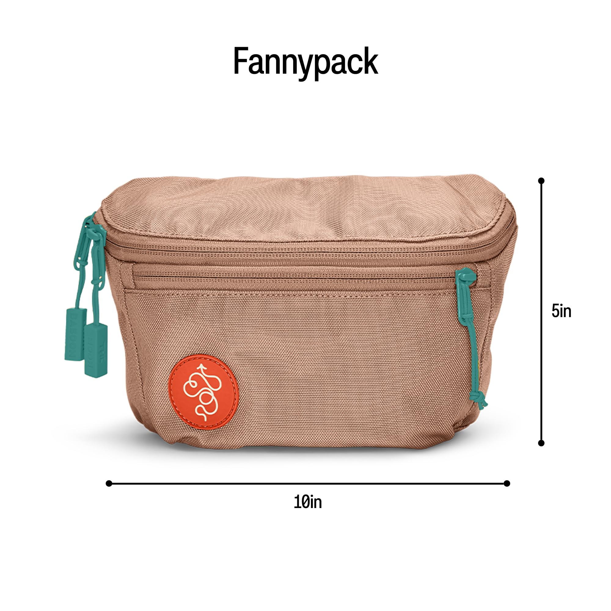 Baboon to the Moon Fanny Pack - Trendy, Compact, Water-Repellent Waist Bag in Multiple Colors and Sizes for Men and Women (Maple Sugar, Mini (1.5L))