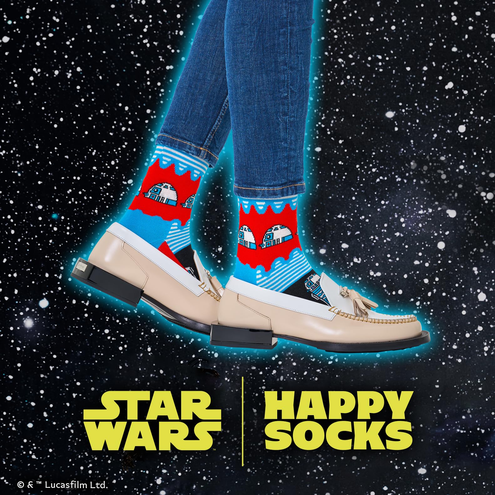 Happy Socks Calcetines y cajas de regalo de Star Wars con Ahsoka, Grogu, el Mandaloriano, Darth Vader, Yoda y más, 36-40 y 41-46