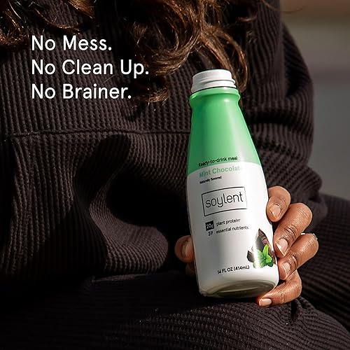 Miniatura 33 de Soylent Batido de reemplazo de comida de plátano a base de plantas, contiene 0.71 oz de proteína vegana completa, listo para beber, 14 onzas