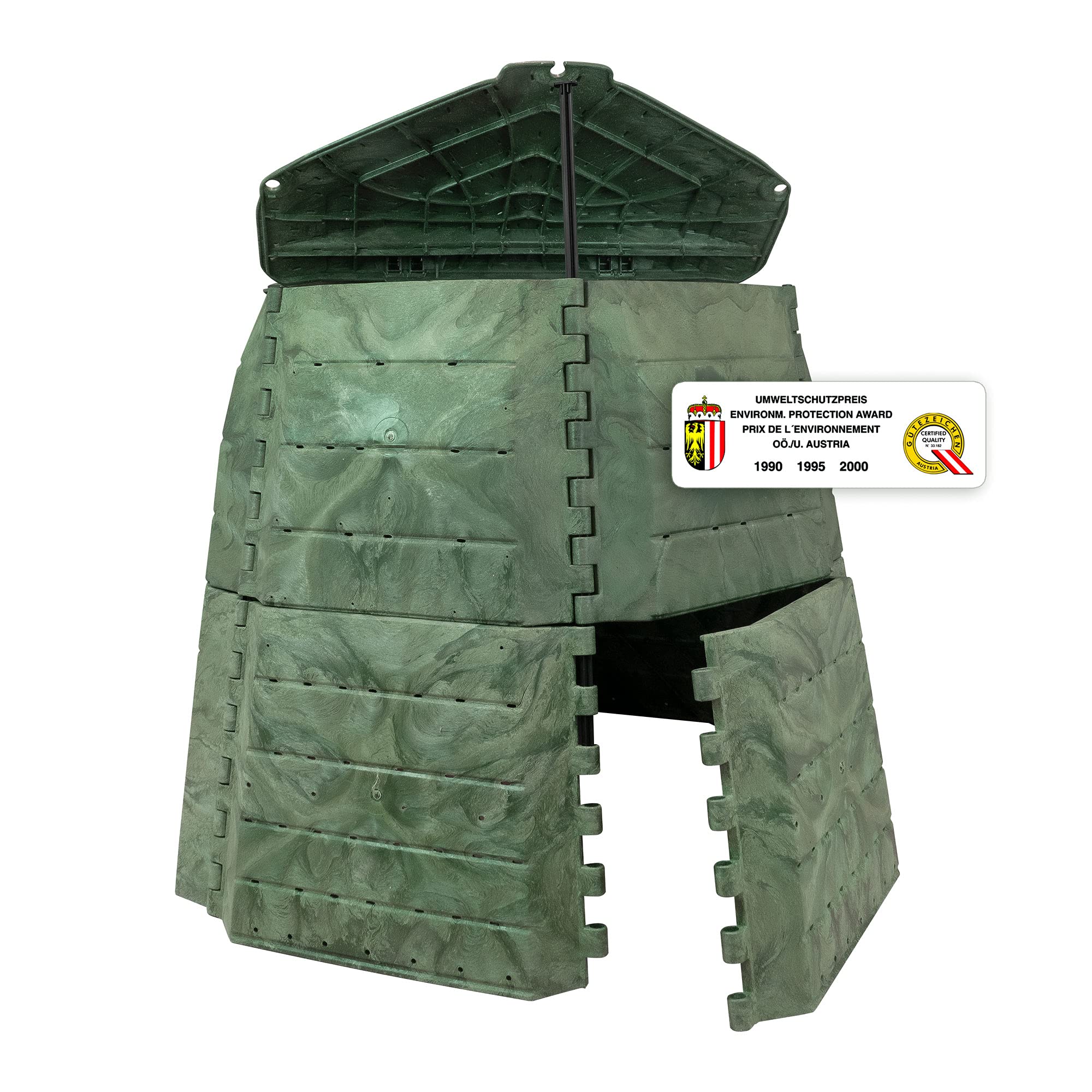 Premium Thermokomposter 1065 Liter aus dickwandigem Kunststoff für Küchen - und Gartenabfälle – Umweltschutzpreis Gewinner – Made in Austria