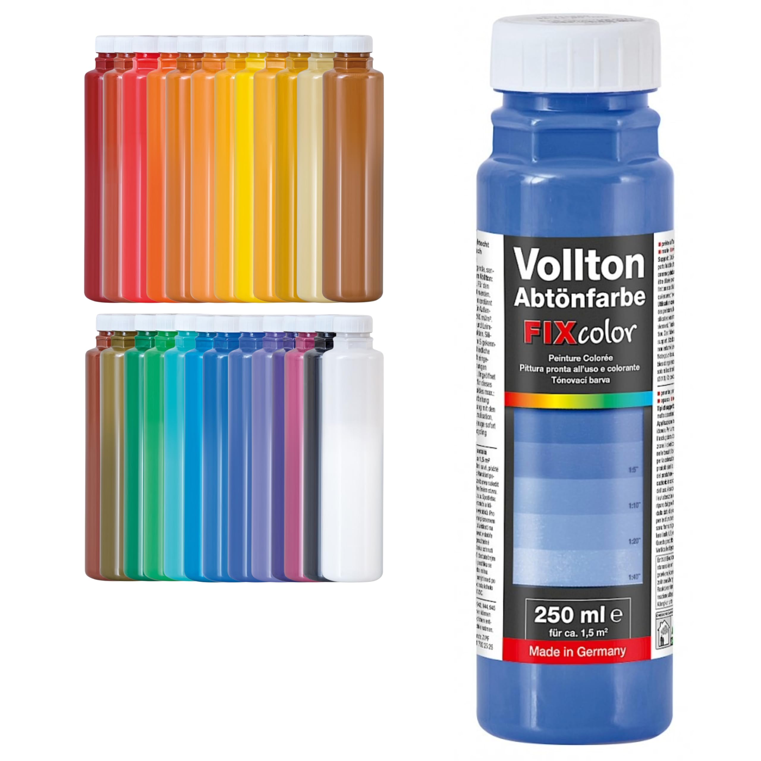 decolor in tonalità forti e sfumate colore blu oltremare 250ml | Colori brillanti | elevata intensità e copertura del colore | senza solventi | senza plastificanti | per interni ed esterni