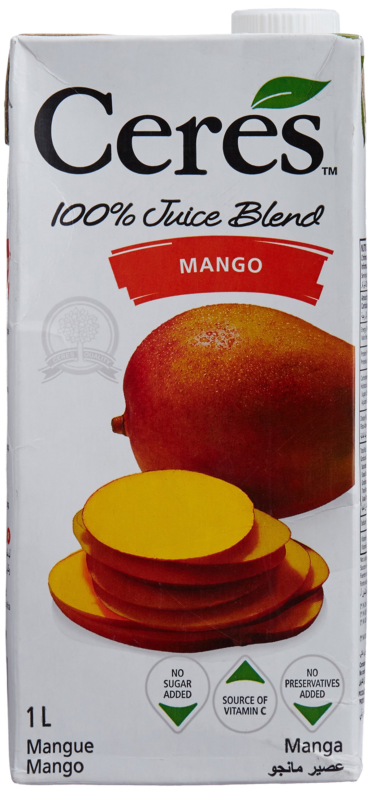 Ceres Mango Fruit Juice No Sugar Added, 33.81 fl oz ℮ 1000 ml (B016D40BPK) Amazon Price History, Amazon Price Tracker