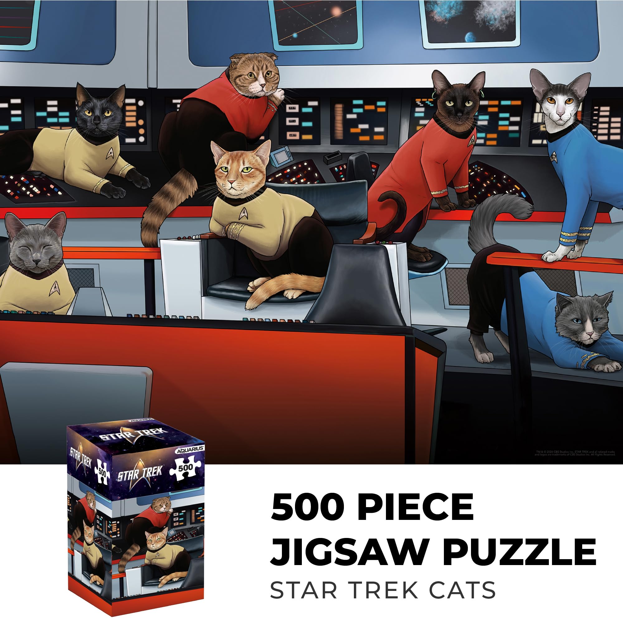 Amazon.com: Aquarius Star Trek Cats 500 Piece Jigsaw Puzzle for