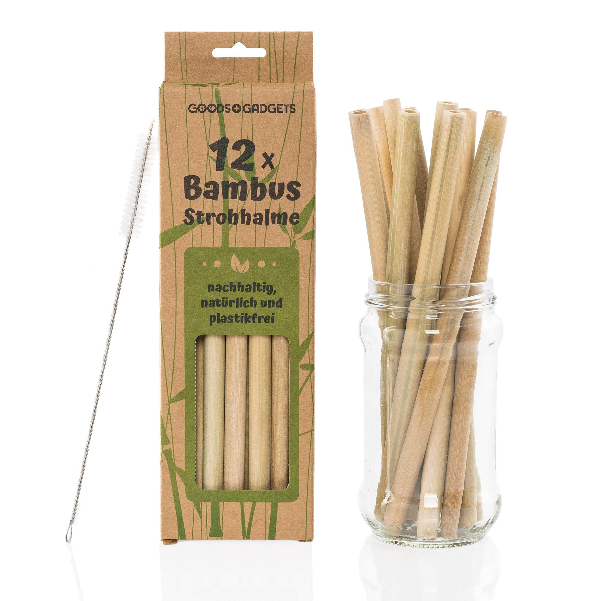 Pailles En Bambou Biodégradables Et Réutilisables 20 Cm Vertes Goupillon De Nettoyage Long 1 Pochon De Rangement En Lin 1 Pochon De Transport