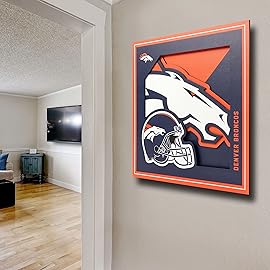 YouTheFan NFL Denver Broncos 3D Logo Series Wall Art - 12x12