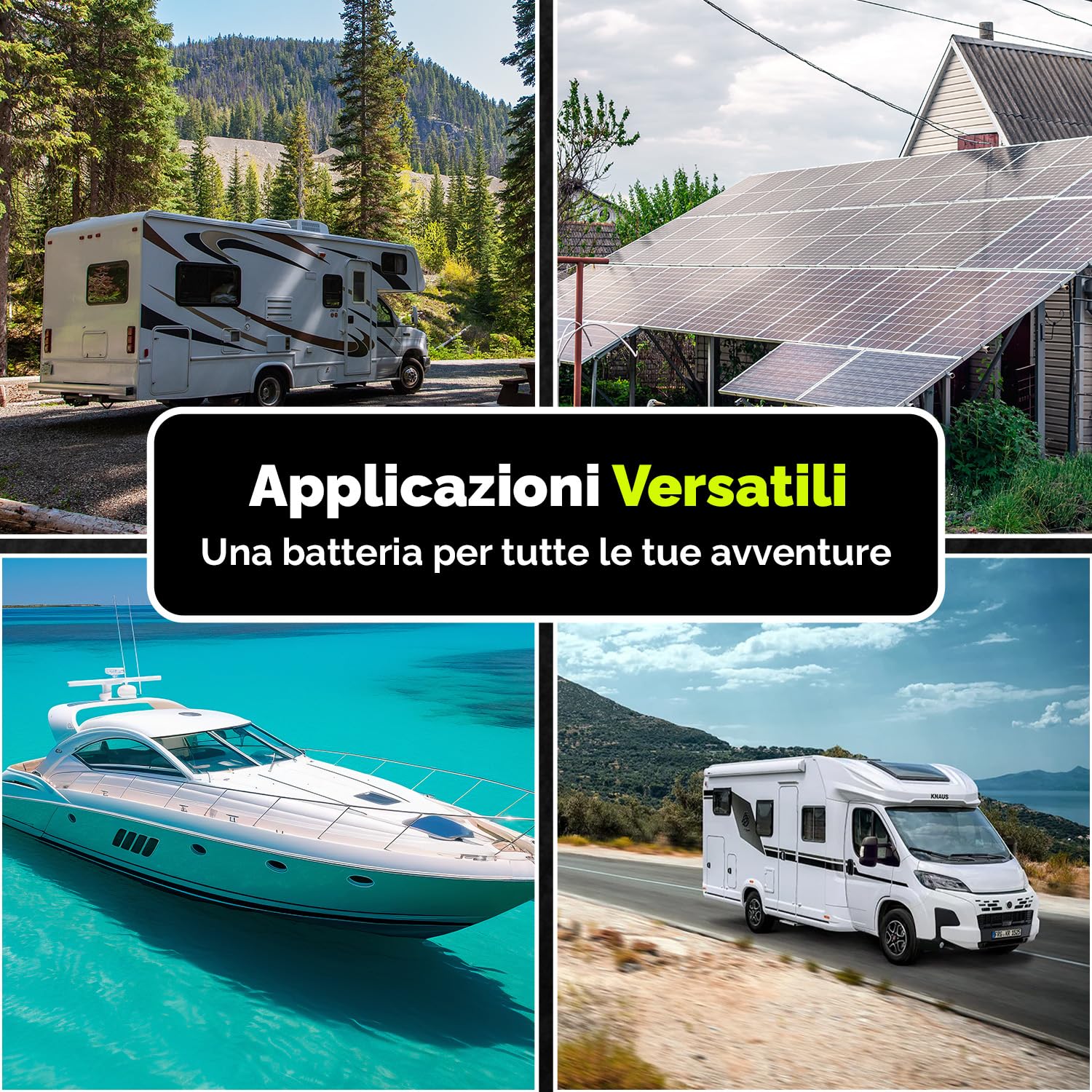 Electronicx Batteria di alimentazione GEL 110Ah 12V Caravan Edition – 110 Ah C100 – Batteria GEL per camper, barca, van, impianto solare a isola – 315×175×190 mm – senza manutenzione, a tenuta stagna