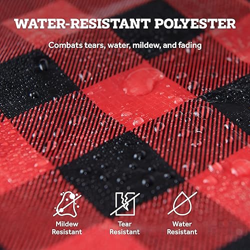 Miniatura 4 de ZOBER Bolsa de almacenamiento de corona de Navidad  Bolsa de almacenamiento de tela resistente al agua con doble cremallera para coronas