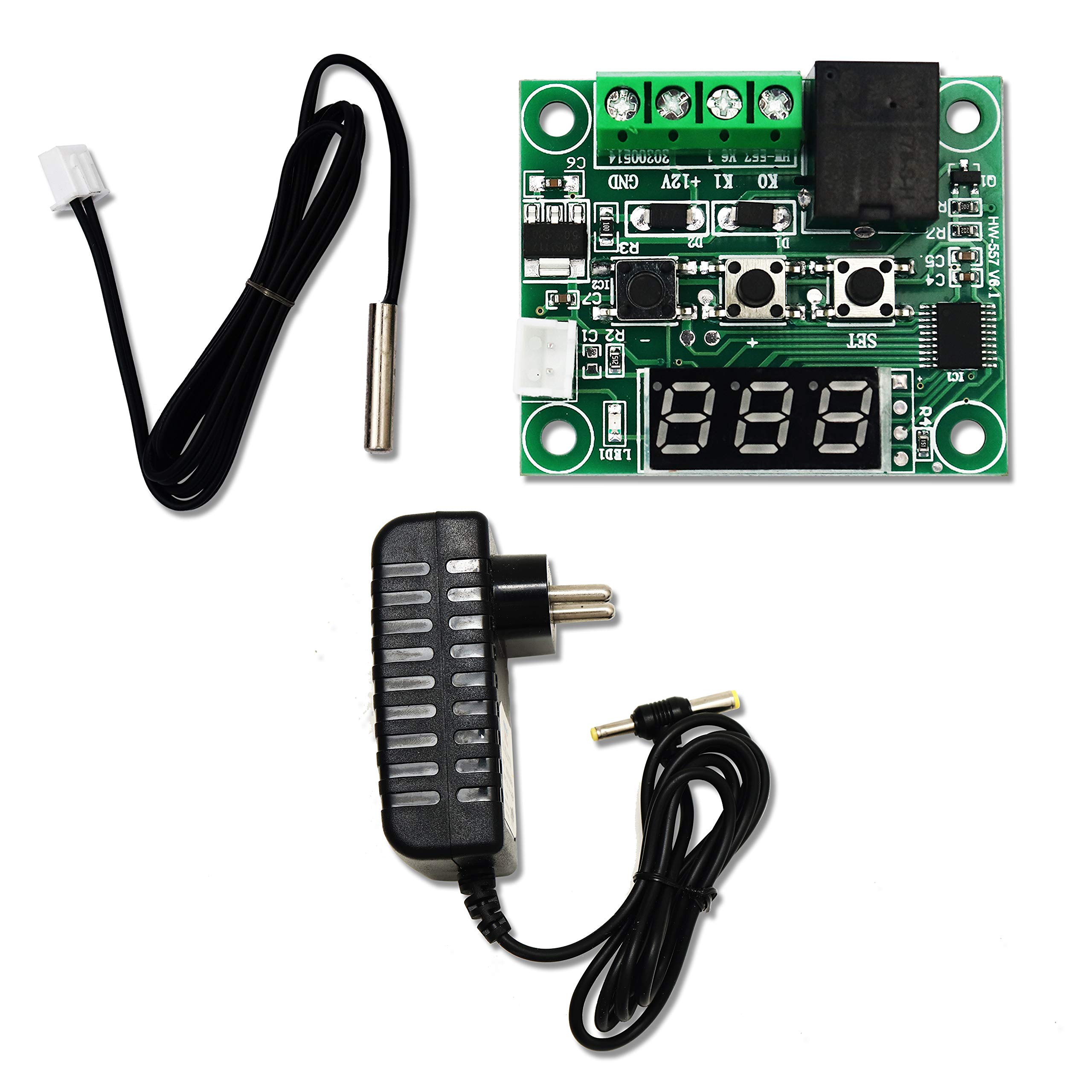 Electronic Spices W1209 12V DC Digital Temperature-50-110°C Controller Board With 12v 2amp adapter For diy Incubutor