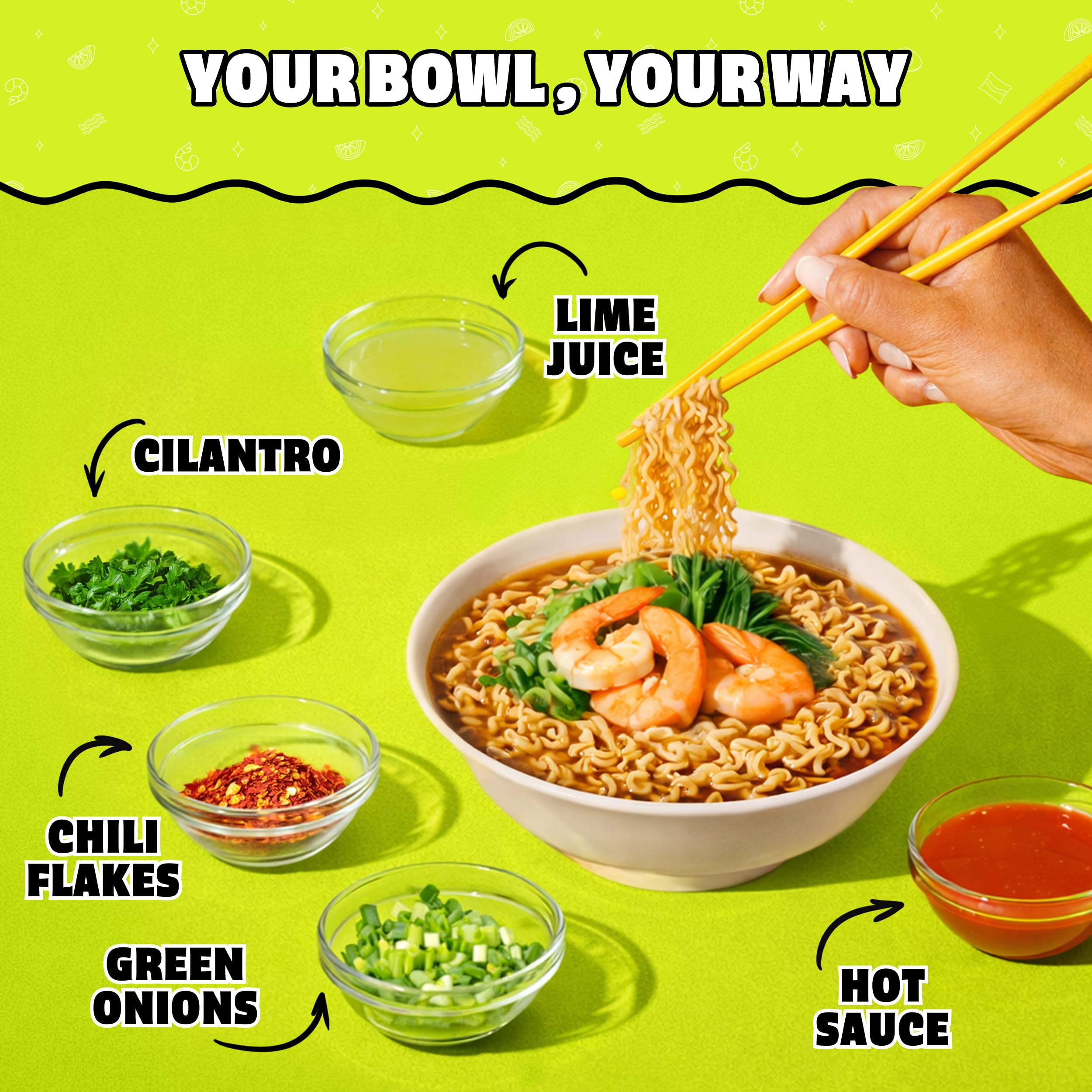 Maruchan Ramen, lime Chili Garnelen, 85 G Pakete (24 Stück)