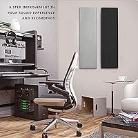 Vista 6 de Panel acústico negro Fibra de vidrio paquete de 2 Panel profesional de absorción de sonido Panel decorativo a prueba de sonido Panel